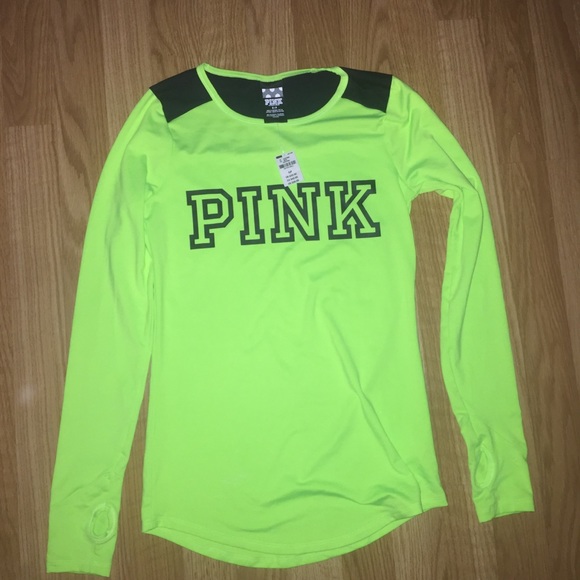 PINK Victoria's Secret Tops - New neon long sleeve
